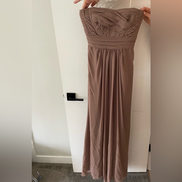 Size 4 latte color bridesmaid dress - Picture 4 of 4